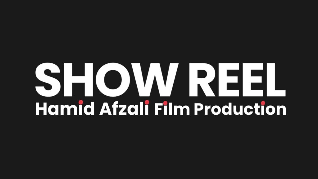 Vorschaubild für das Showreel 2026 von Hamid Afzali Filmproduktion Karlsruhe. Szenen aus Imagefilmen, Recruiting-Videos und Videomarketing-Projekten.